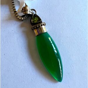 Green Onyx & Peridot Necklace